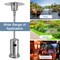 50000 BTU Stainless Steel Propane Outdoor Heater with Trip Over Protection and 2 Handles